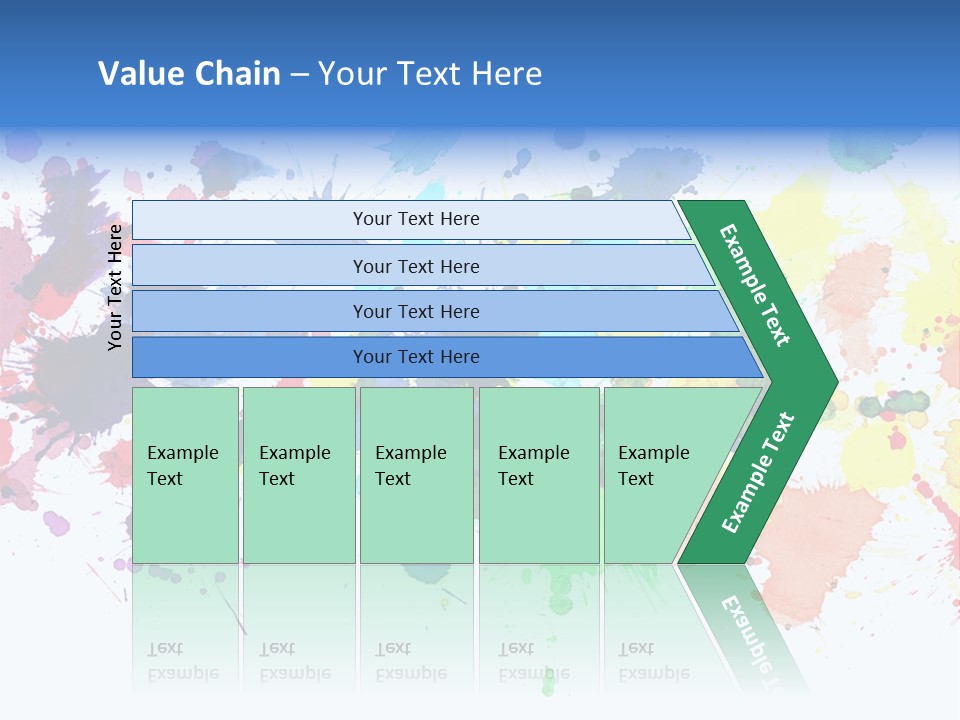 Pink Wet Rainbow PowerPoint Template