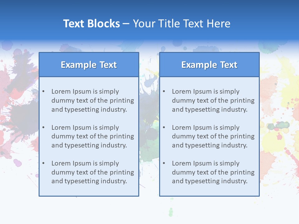 Pink Wet Rainbow PowerPoint Template