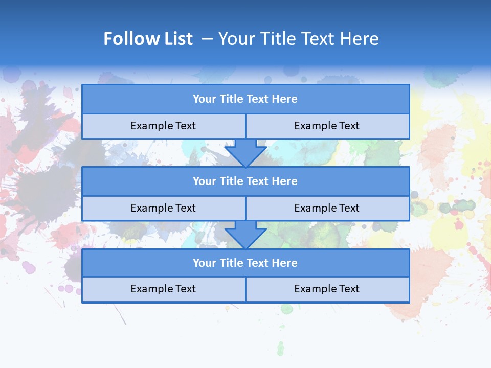 Pink Wet Rainbow PowerPoint Template