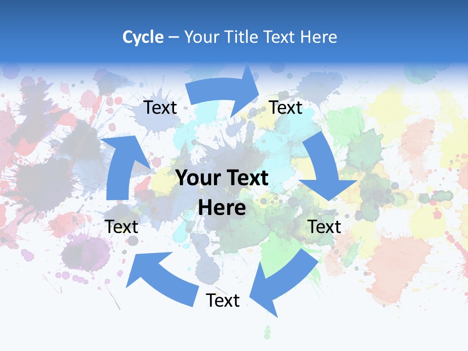 Pink Wet Rainbow PowerPoint Template