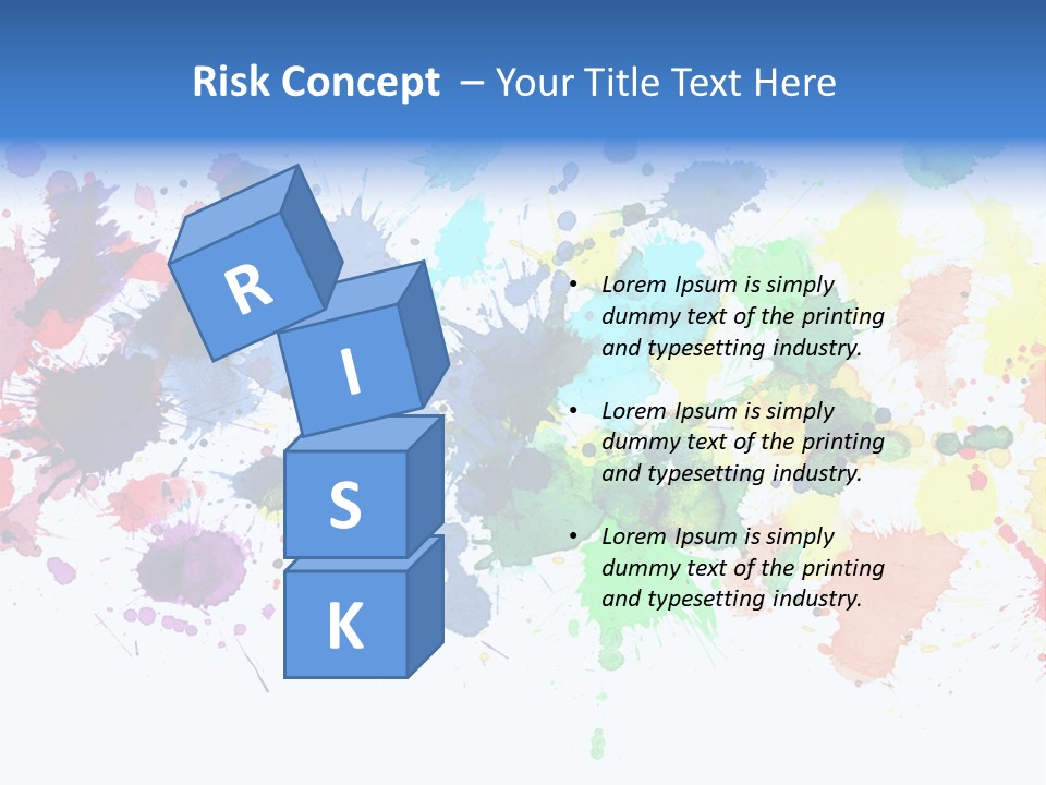 Pink Wet Rainbow PowerPoint Template