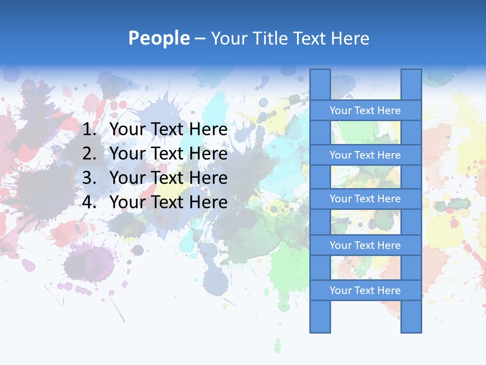 Pink Wet Rainbow PowerPoint Template