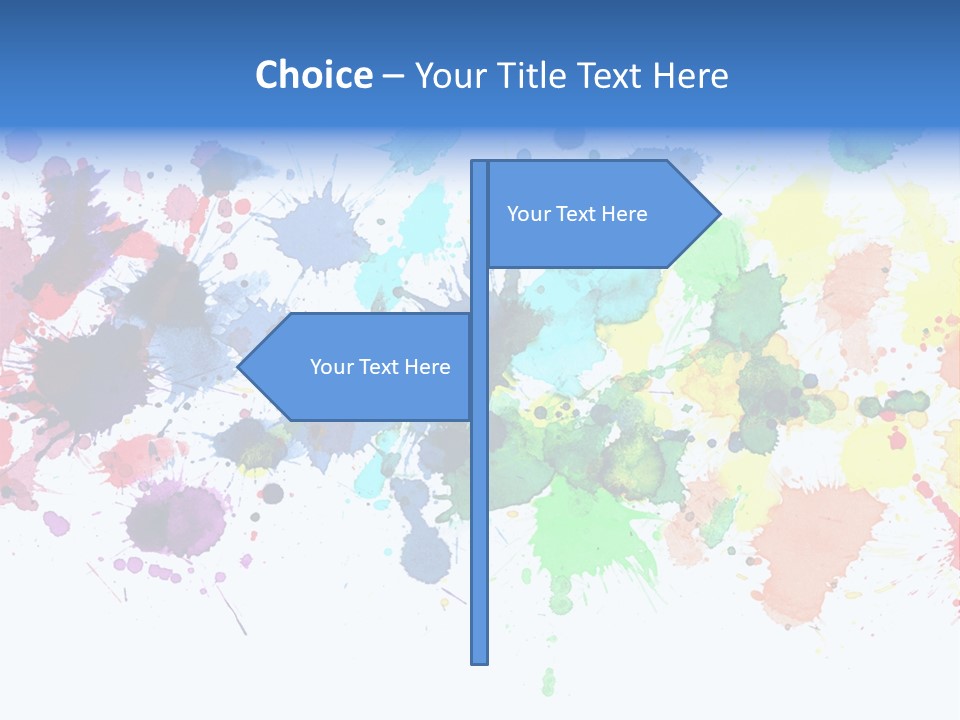 Pink Wet Rainbow PowerPoint Template