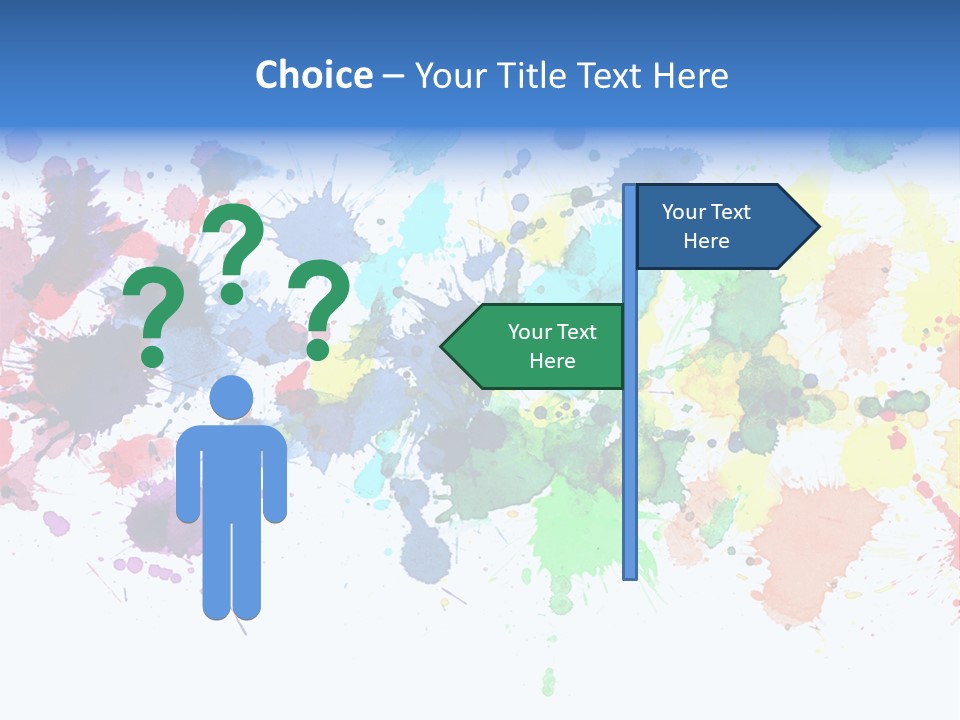 Pink Wet Rainbow PowerPoint Template