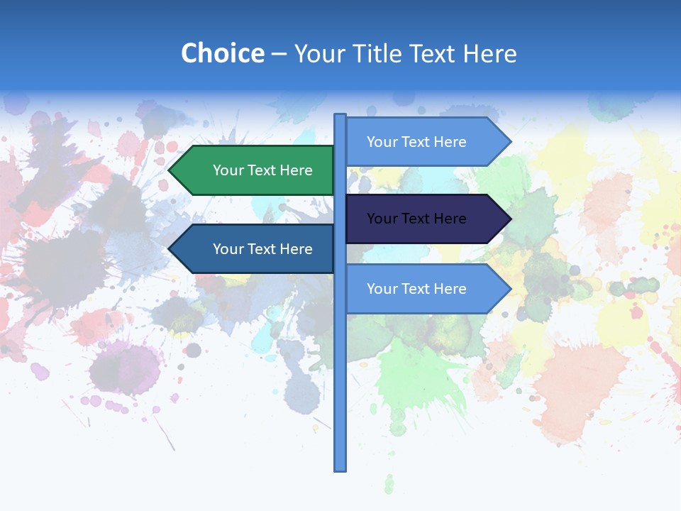 Pink Wet Rainbow PowerPoint Template