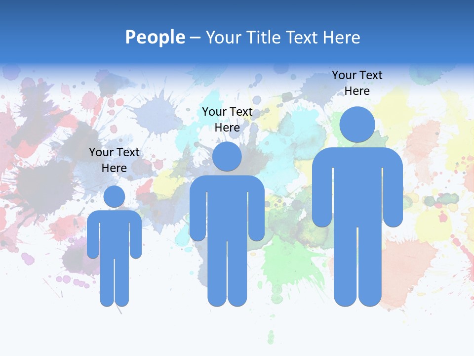 Pink Wet Rainbow PowerPoint Template