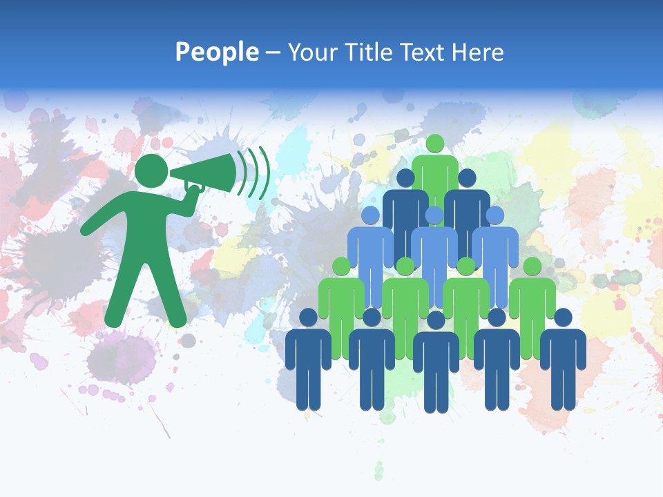 Pink Wet Rainbow PowerPoint Template