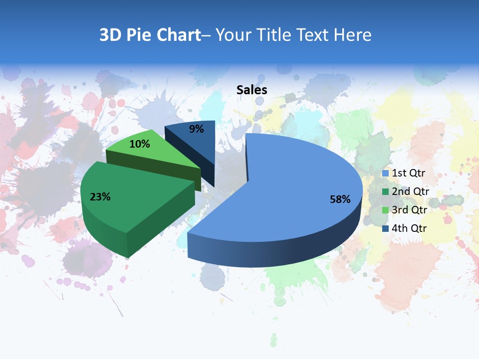 Pink Wet Rainbow PowerPoint Template