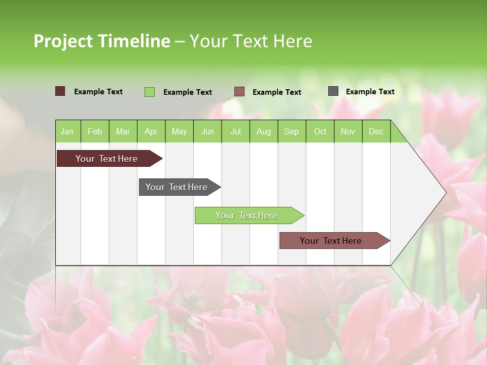 A Young Girl Smelling A Bunch Of Pink Flowers PowerPoint Template