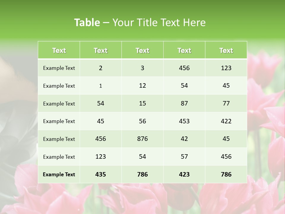 A Young Girl Smelling A Bunch Of Pink Flowers PowerPoint Template