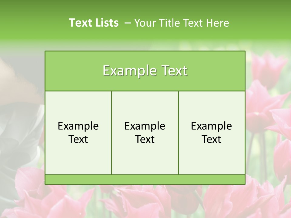 A Young Girl Smelling A Bunch Of Pink Flowers PowerPoint Template