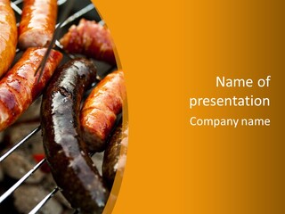 Barbeque Sausage Nutrition PowerPoint Template