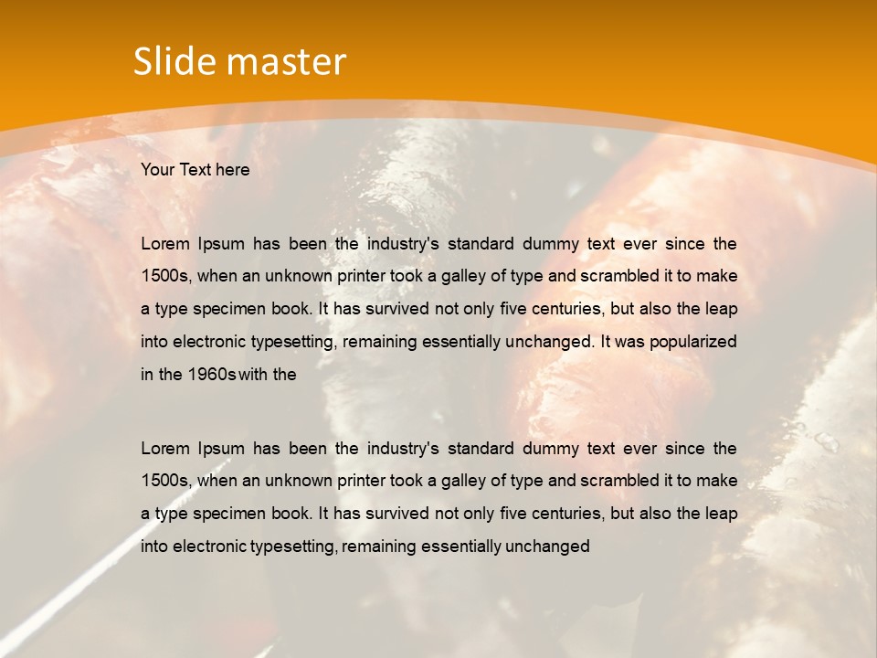 Barbeque Sausage Nutrition PowerPoint Template