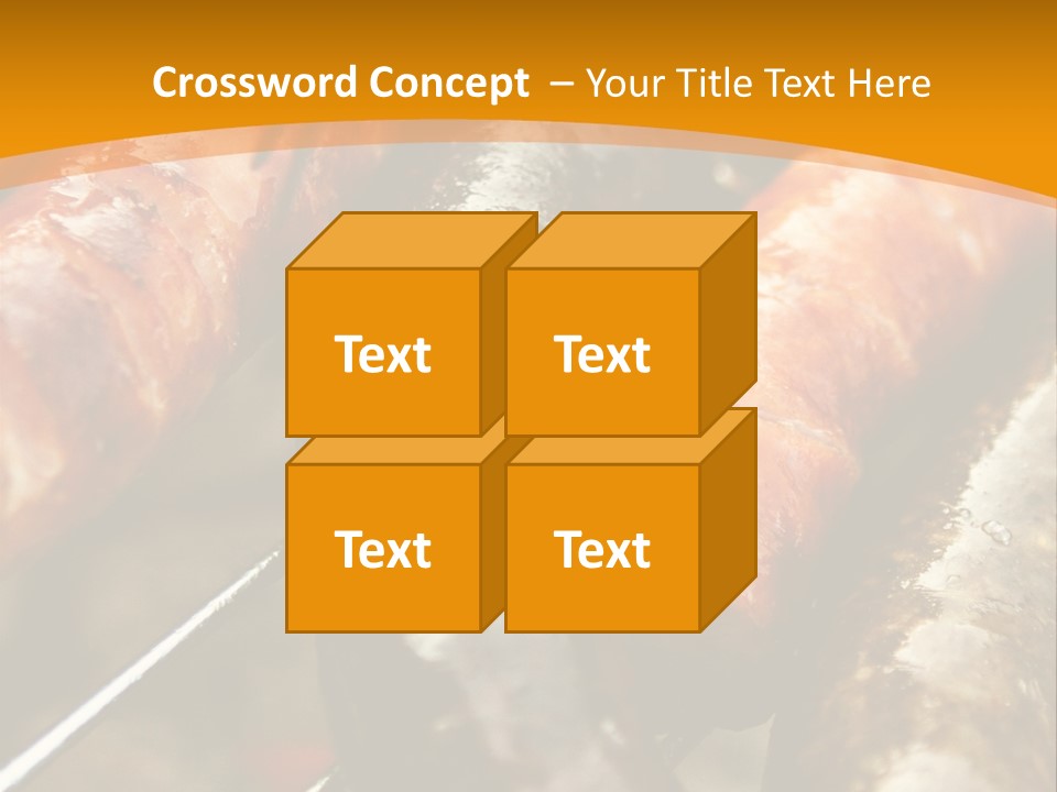 Barbeque Sausage Nutrition PowerPoint Template
