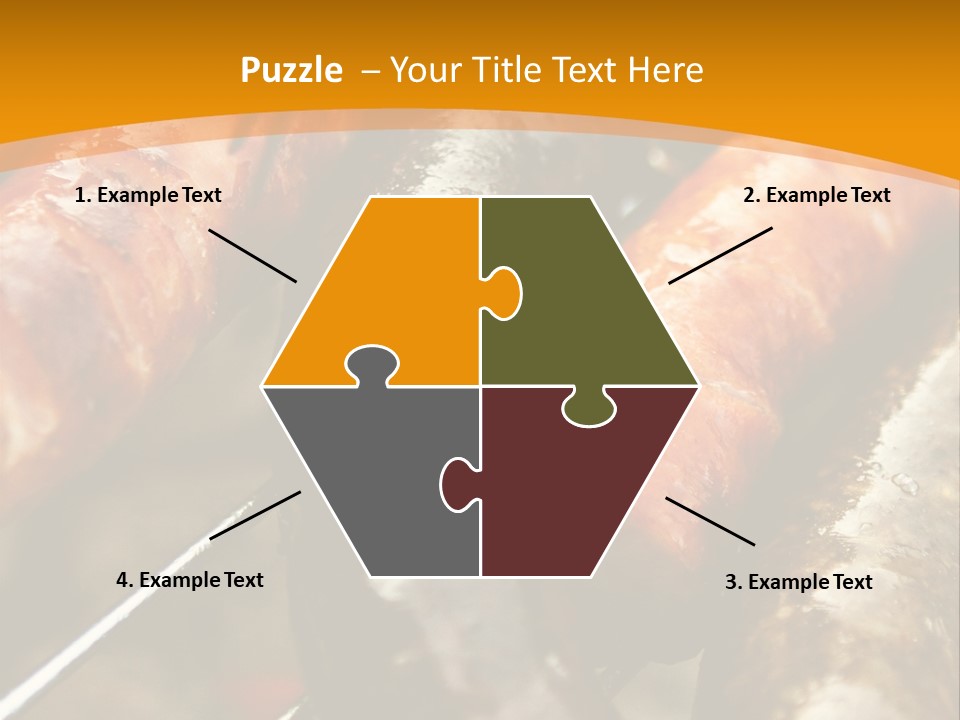 Barbeque Sausage Nutrition PowerPoint Template