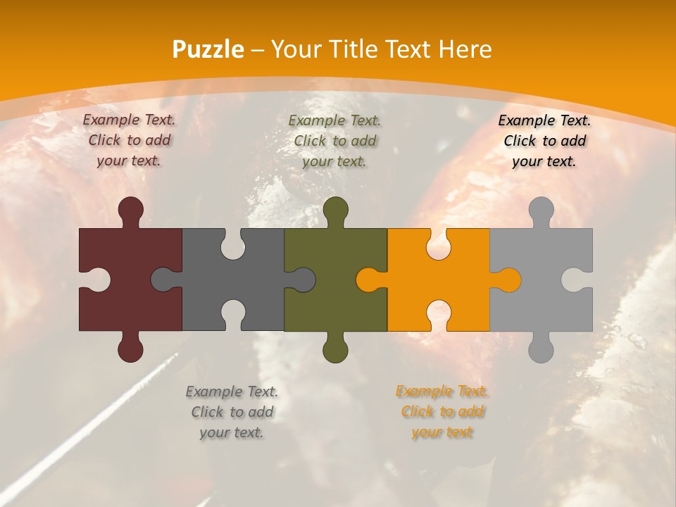 Barbeque Sausage Nutrition PowerPoint Template