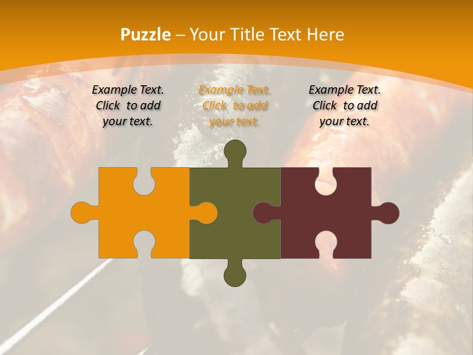 Barbeque Sausage Nutrition PowerPoint Template