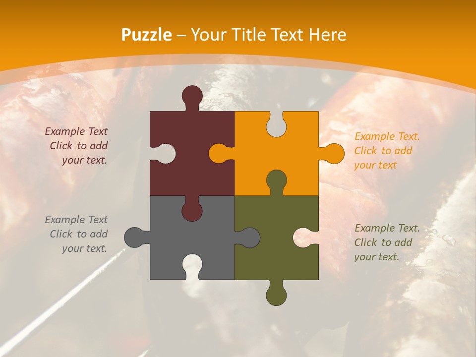 Barbeque Sausage Nutrition PowerPoint Template