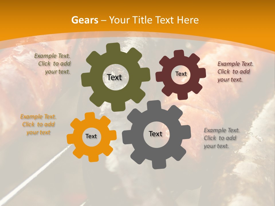 Barbeque Sausage Nutrition PowerPoint Template