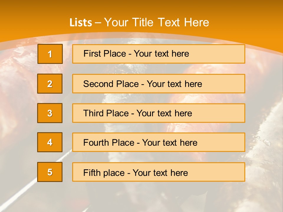 Barbeque Sausage Nutrition PowerPoint Template