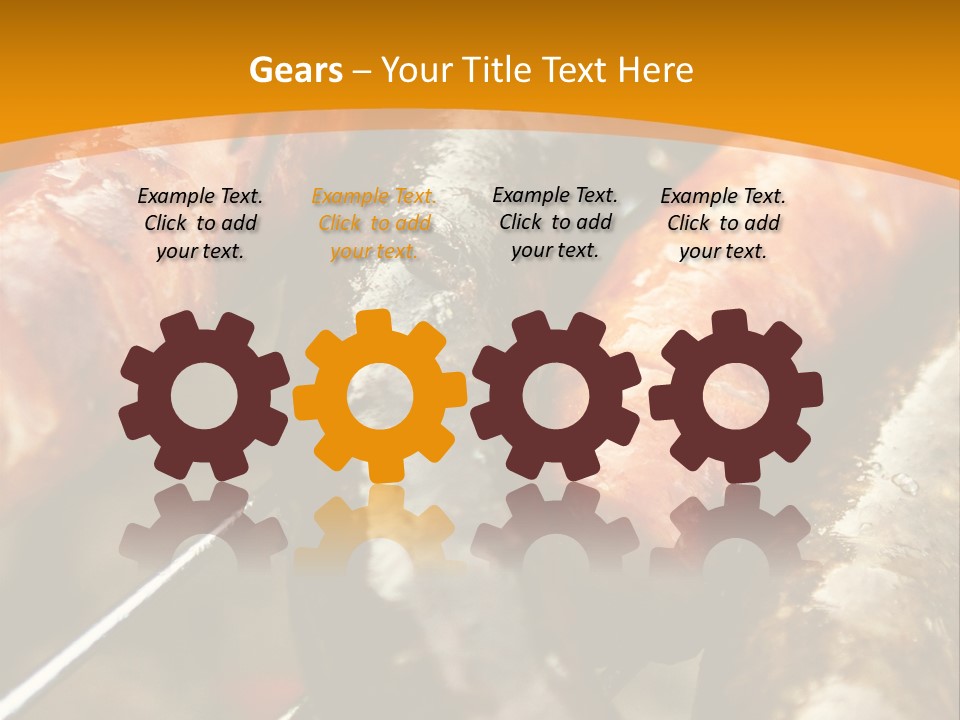 Barbeque Sausage Nutrition PowerPoint Template