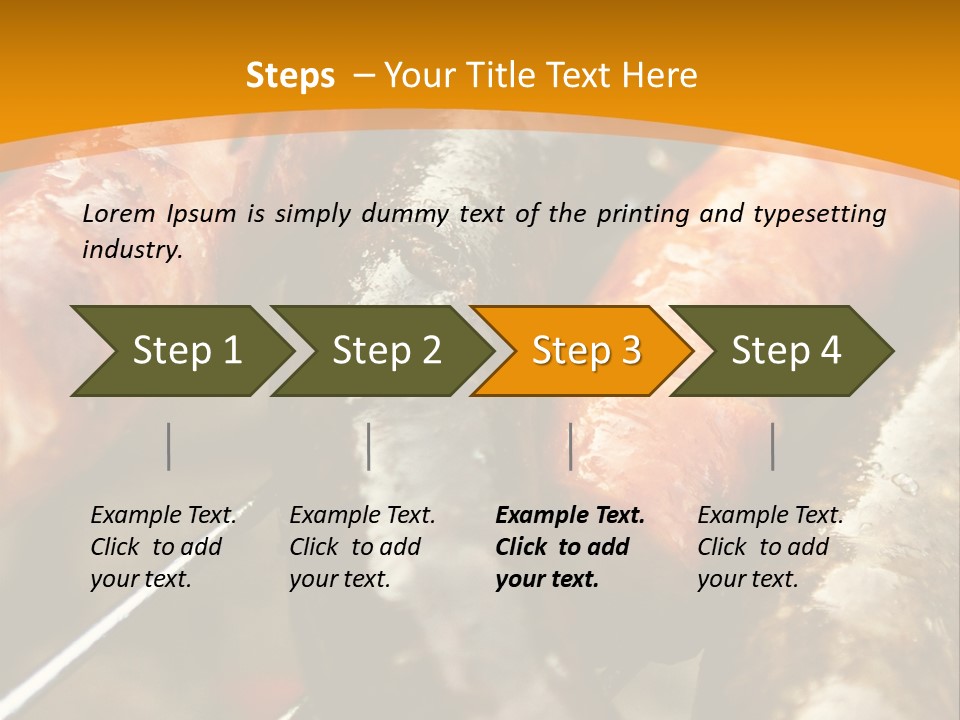 Barbeque Sausage Nutrition PowerPoint Template
