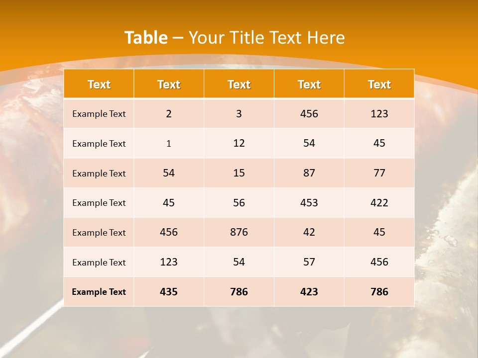 Barbeque Sausage Nutrition PowerPoint Template