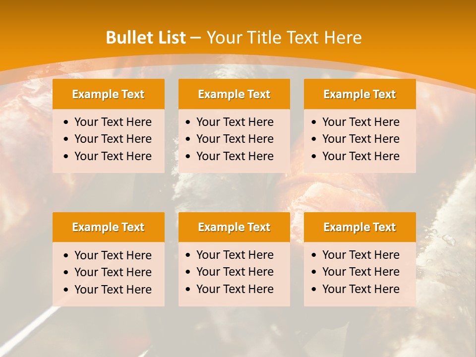 Barbeque Sausage Nutrition PowerPoint Template