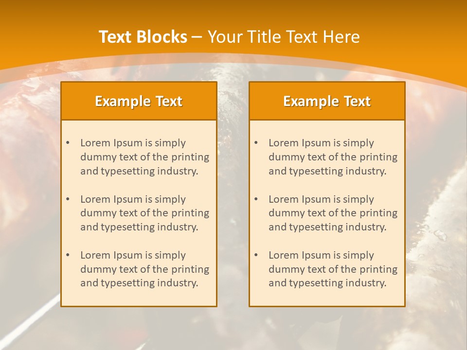 Barbeque Sausage Nutrition PowerPoint Template