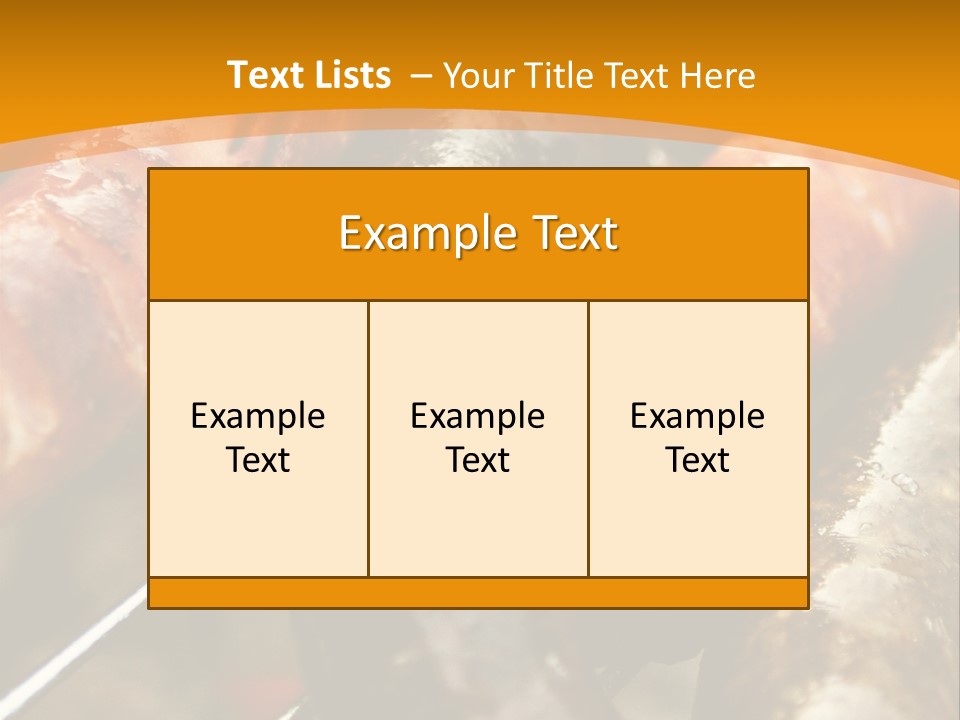 Barbeque Sausage Nutrition PowerPoint Template