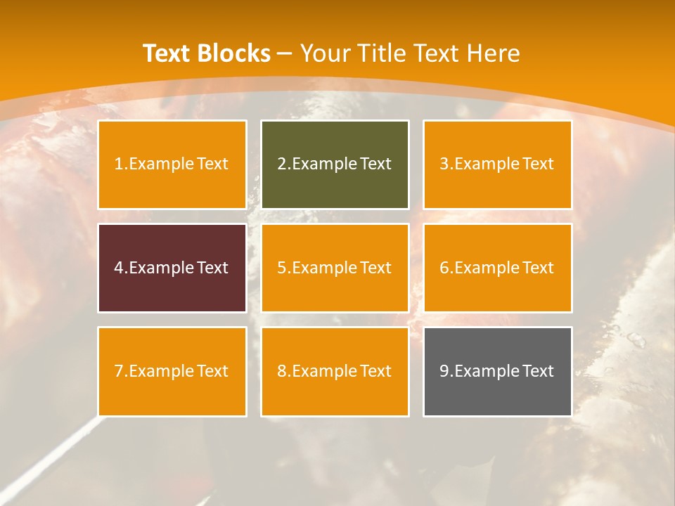 Barbeque Sausage Nutrition PowerPoint Template