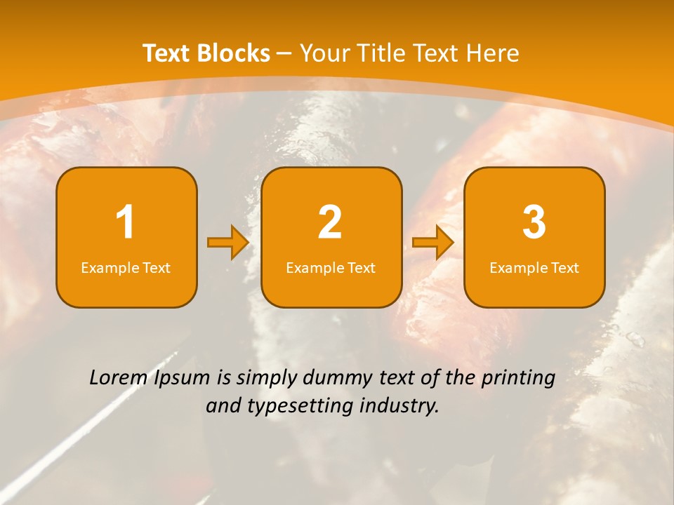 Barbeque Sausage Nutrition PowerPoint Template
