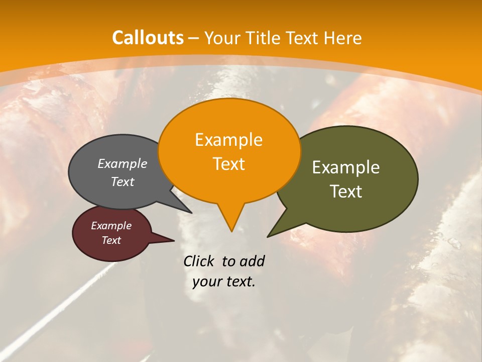 Barbeque Sausage Nutrition PowerPoint Template