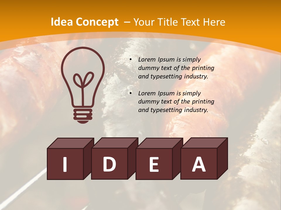 Barbeque Sausage Nutrition PowerPoint Template