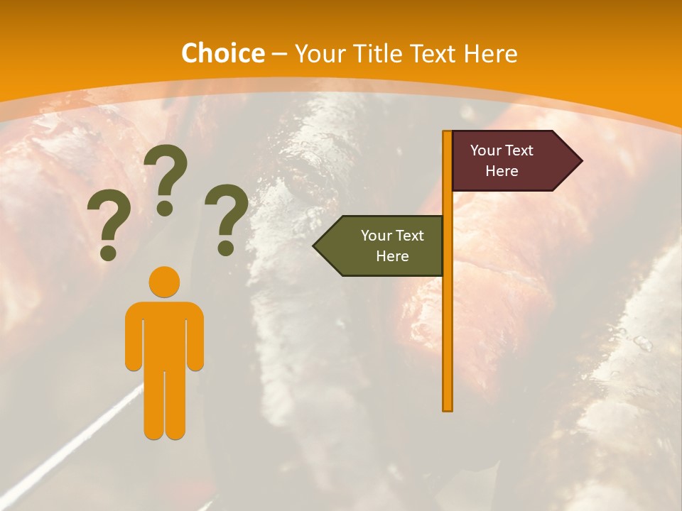 Barbeque Sausage Nutrition PowerPoint Template