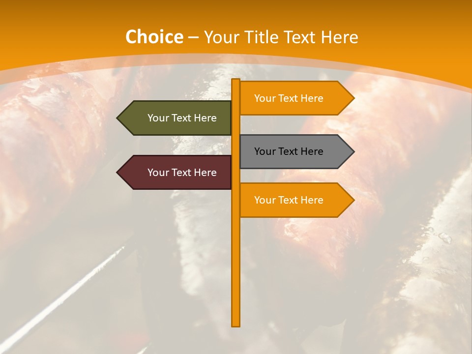 Barbeque Sausage Nutrition PowerPoint Template