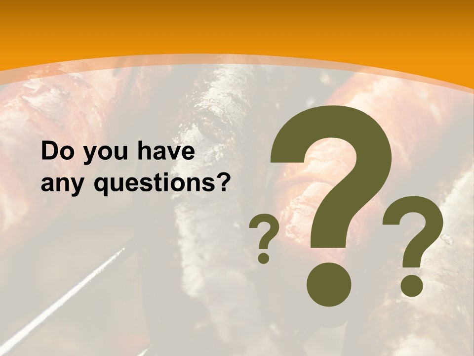 Barbeque Sausage Nutrition PowerPoint Template