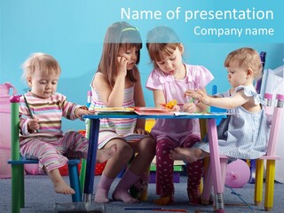 Human Preschooler Children PowerPoint Template