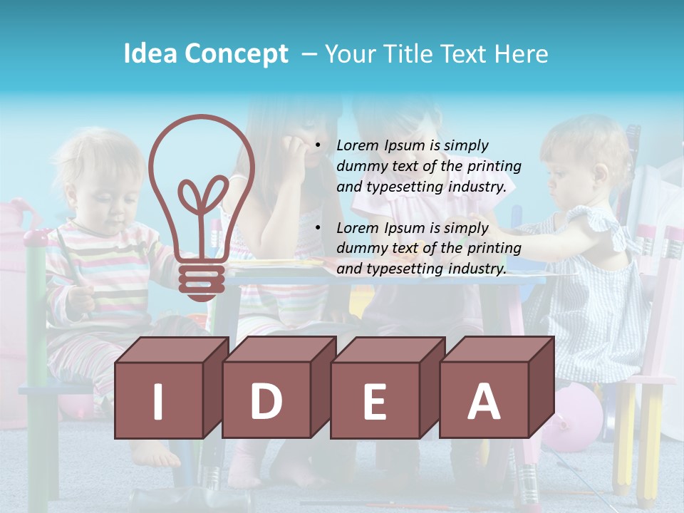 Human Preschooler Children PowerPoint Template