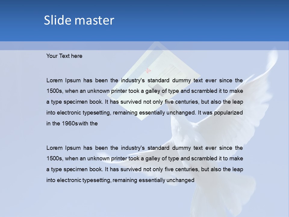 Messenger Nature Peace PowerPoint Template