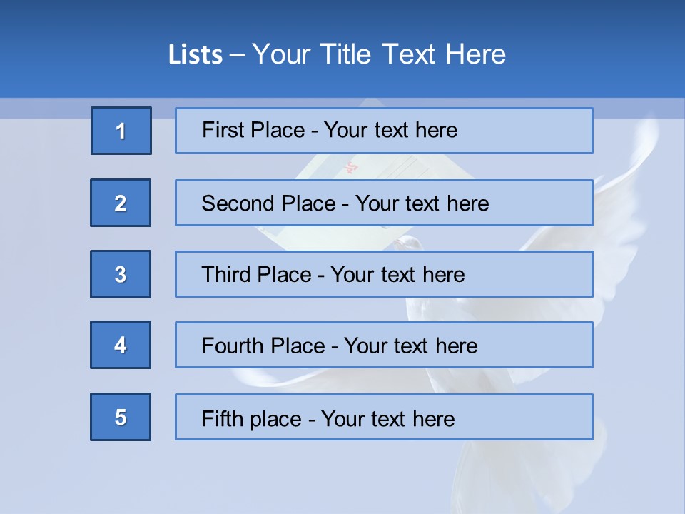 Messenger Nature Peace PowerPoint Template