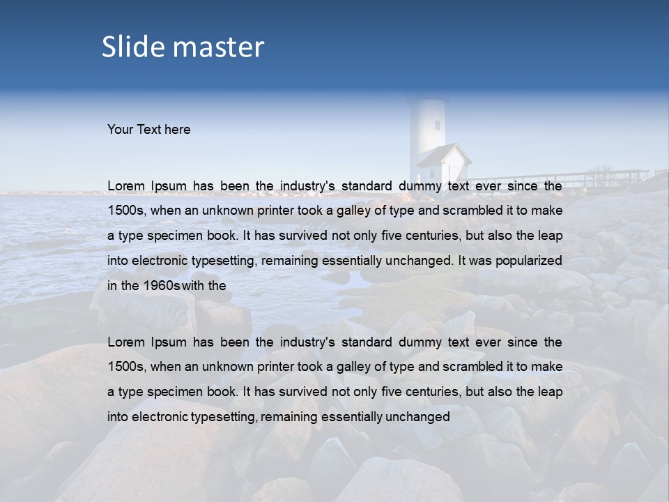 Water New Waves PowerPoint Template