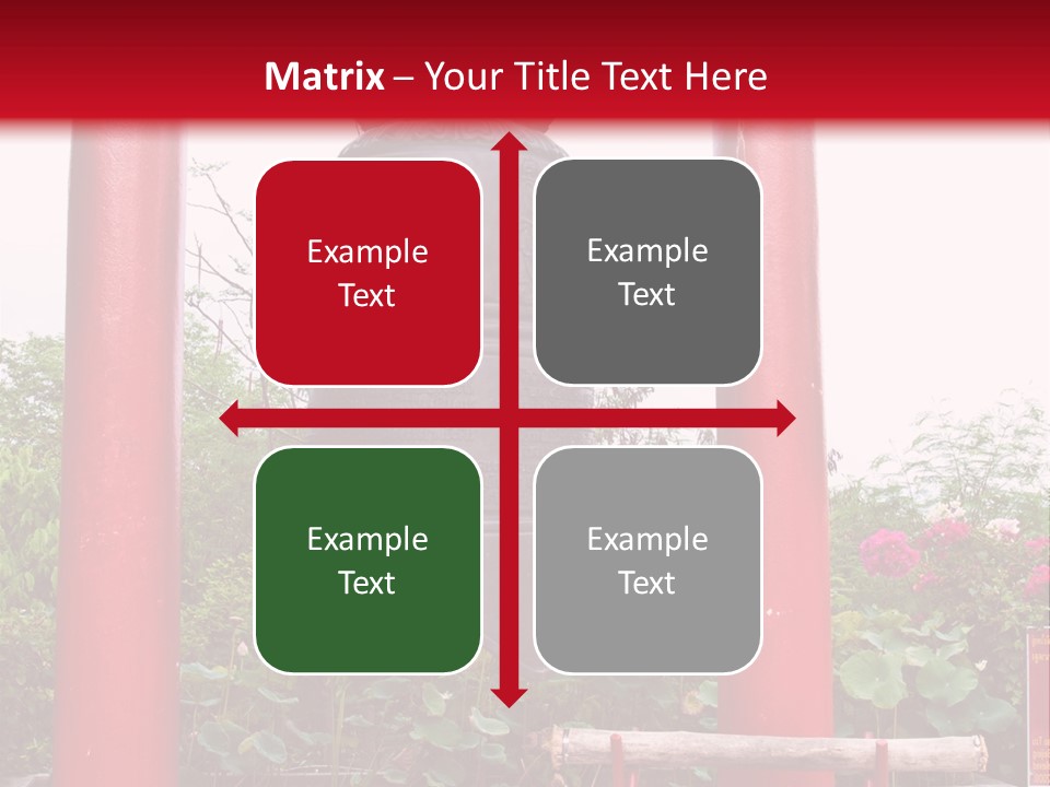 A Large Bell Sitting In The Middle Of A Park PowerPoint Template