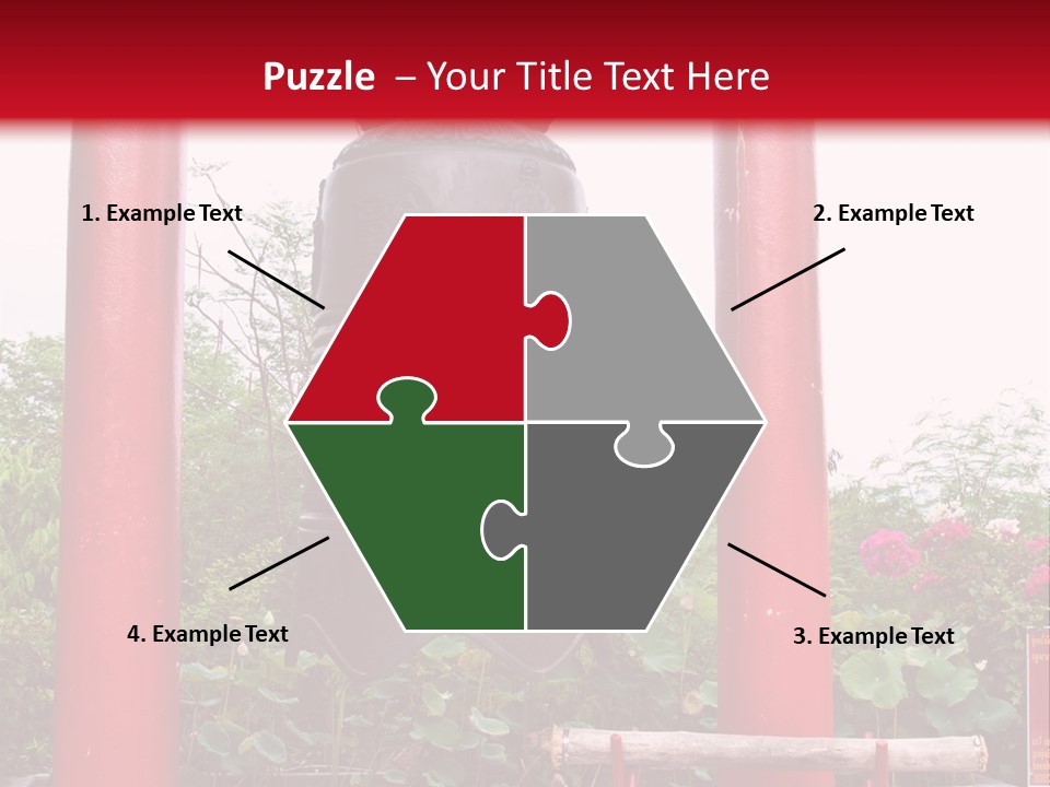 A Large Bell Sitting In The Middle Of A Park PowerPoint Template
