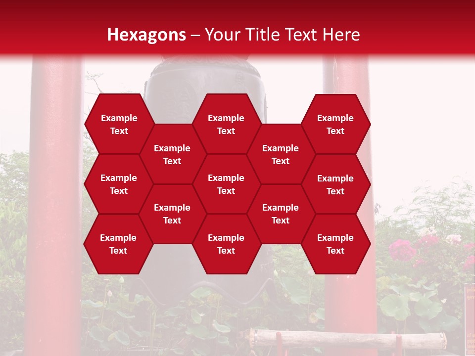 A Large Bell Sitting In The Middle Of A Park PowerPoint Template