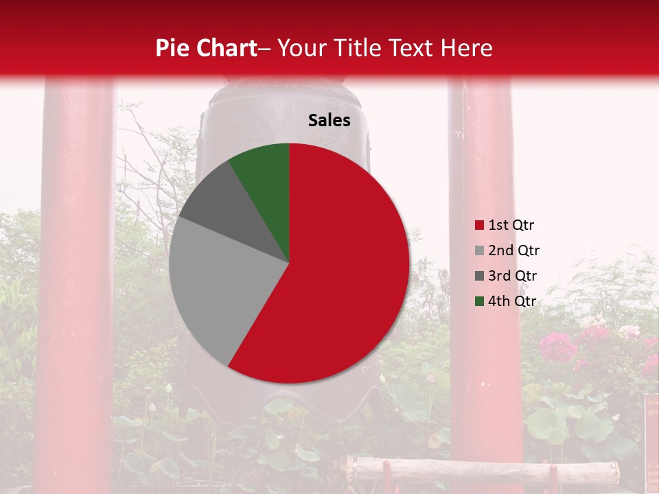 A Large Bell Sitting In The Middle Of A Park PowerPoint Template