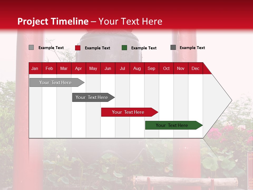 A Large Bell Sitting In The Middle Of A Park PowerPoint Template