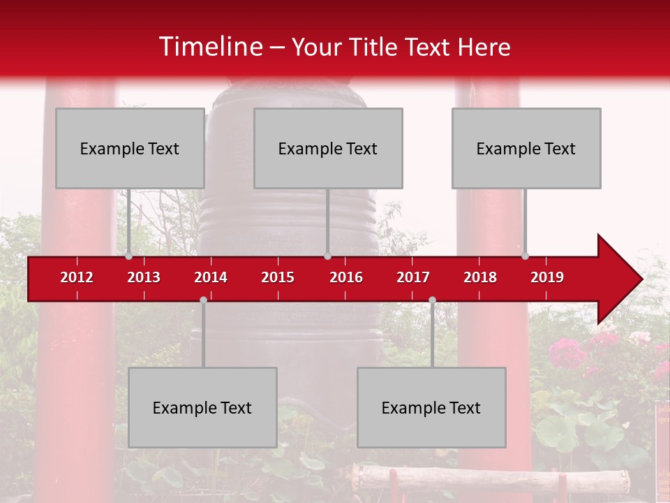 A Large Bell Sitting In The Middle Of A Park PowerPoint Template