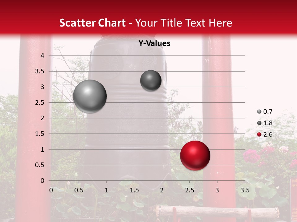 A Large Bell Sitting In The Middle Of A Park PowerPoint Template