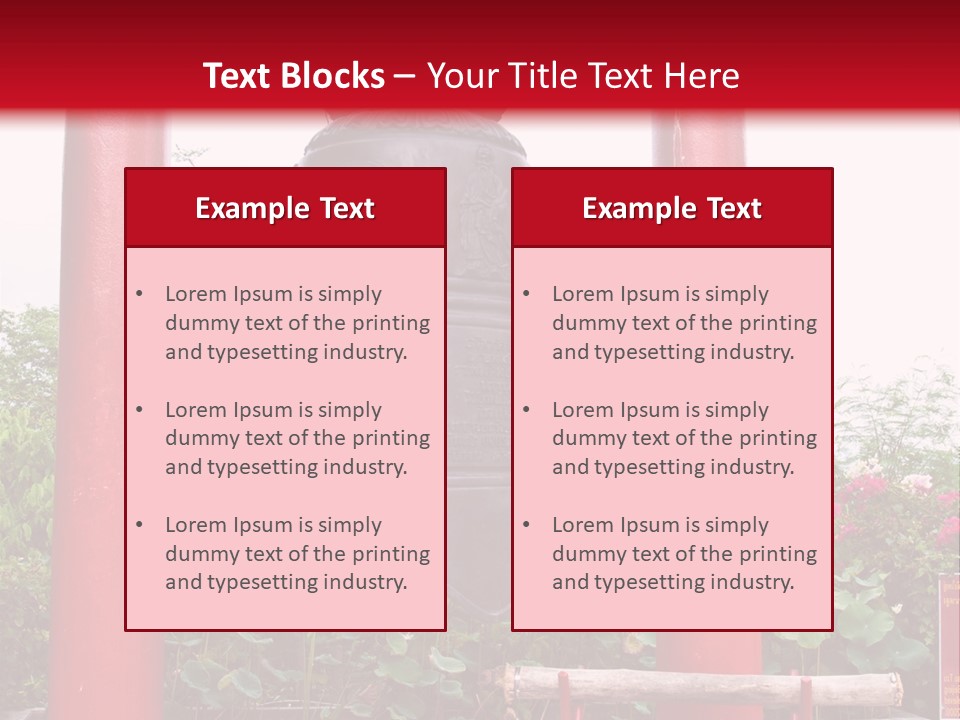A Large Bell Sitting In The Middle Of A Park PowerPoint Template